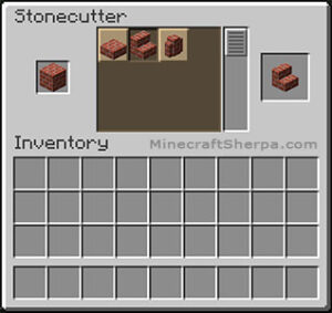 How to make brick stairs in Minecraft on a stonecutter
