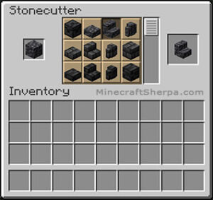 How to make cobbled deepslate stairs on a stonecutter in Minecraft