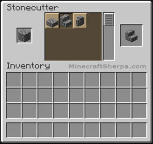 How to make cobblestone stairs in Minecraft - Stonecutter Method