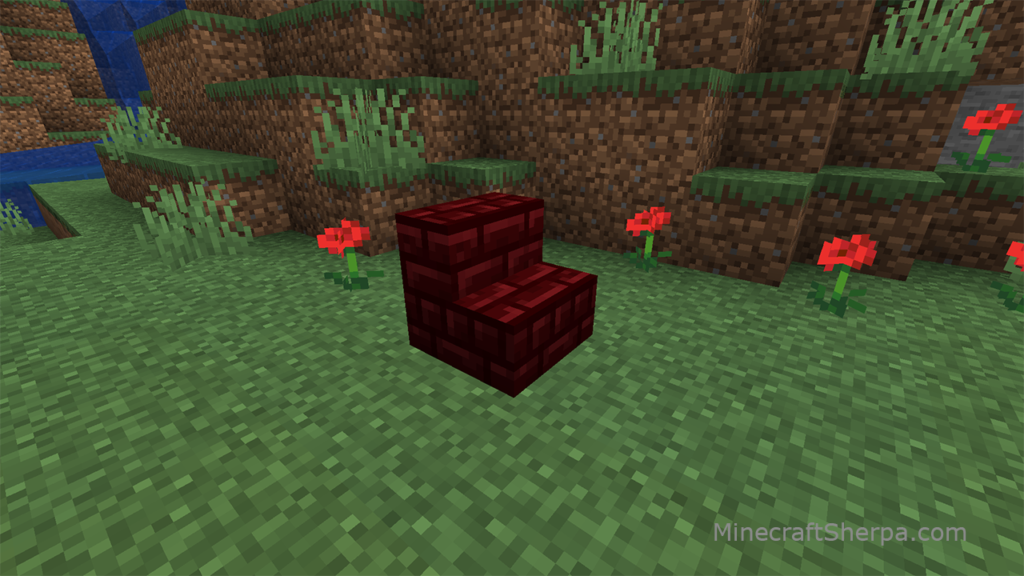 Minecraft red nether brick stairs