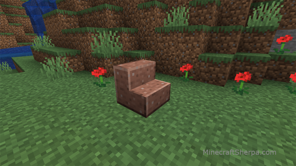 Minecraft polished granite stairs