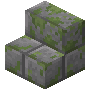 Mossy Stone Brick Stairs - Minecraft