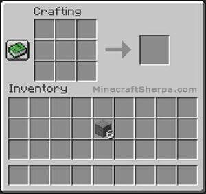 Minecraft crafting table with 6 stone in inventory.