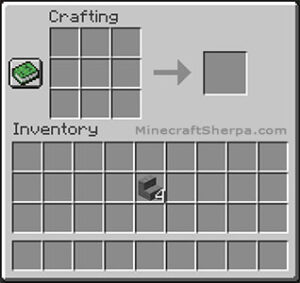 Image of stone stairs in inventory on crafting table.