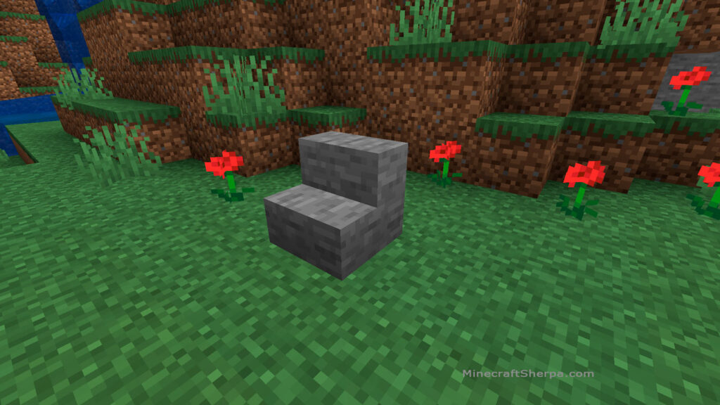 Image of stone stairs in a plains biome.