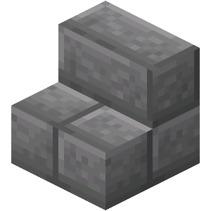 Image of stone brick stairs, Minecraft.