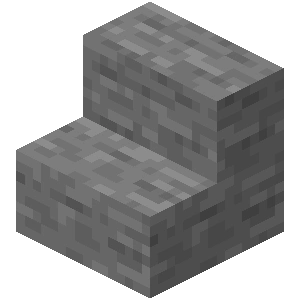 Image of stone stairs block from Minecraft.