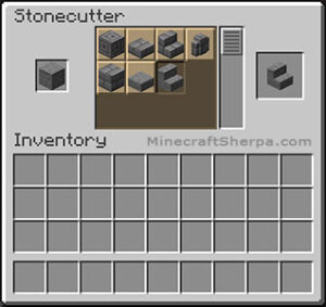 How to make stairs in Minecraft - Stonecutter Method