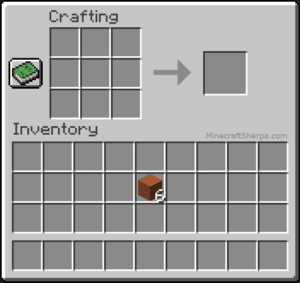 Image of acacia stairs recipe ingredients from the video game Minecraft.