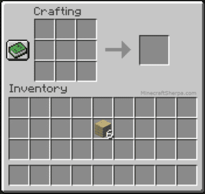 Image of birch stairs recipe ingredients from the video game Minecraft.