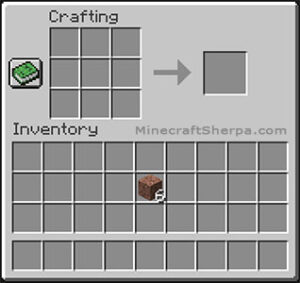 Minecraft crafting table with 6 granite blocks in inventory.