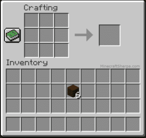 Image of oak stairs recipe ingredients from the video game Minecraft.
