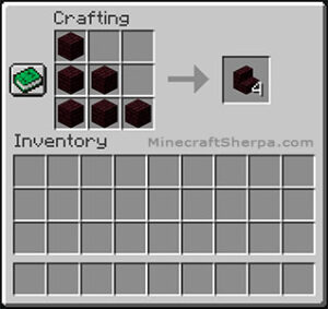 How to make nether brick stairs in Minecraft - Crafting Recipe.