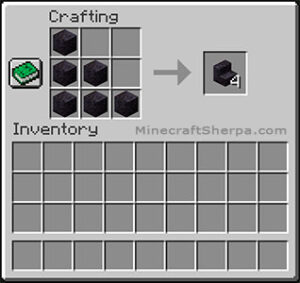 How to make polished blackstone stairs in Minecraft - Crafting Recipe.