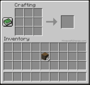 Image of spruce stairs recipe ingredients (6 spruce planks) from the video game Minecraft.
