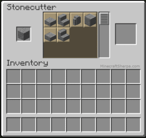 Image of stonecutter with andesite loaded.