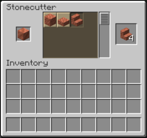 How to make cut copper stairs in Minecraft - Stonecutter Method