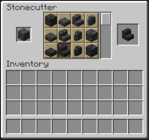 How to make deepslate tile stairs in Minecraft - Stonecutter Method