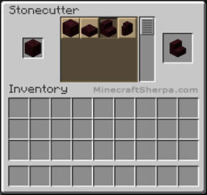 How to make nether brick stairs in Minecraft - Stonecutter Method