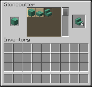 How to make oxidized cut copper stairs in Minecraft - Stonecutter Method