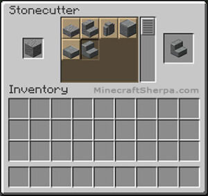 How to make polished andesite stairs in Minecraft - Stonecutter Method