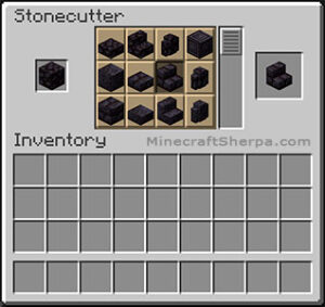 How to make polished blackstone brick stairs in Minecraft - Stonecutter Method