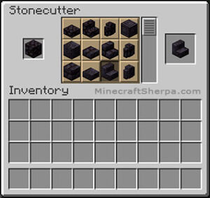 How to make polished blackstone stairs in Minecraft - Stonecutter Method