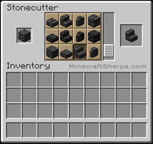 How to make polished deepslate stairs in Minecraft - Stonecutter Method