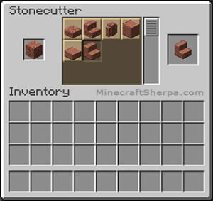 How to make polished granite stairs in Minecraft - Stonecutter Method