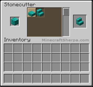 How to make prismarine brick stairs in Minecraft - Stonecutter Method