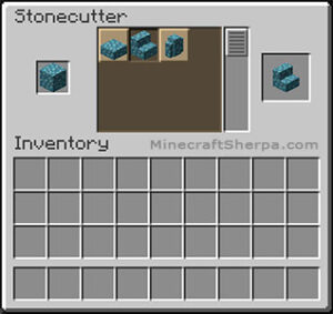 How to make prismarine stairs in Minecraft - Stonecutter Method