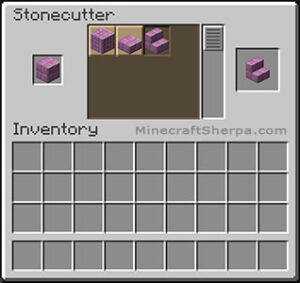 How to make purpur stairs in Minecraft - Stonecutter Method