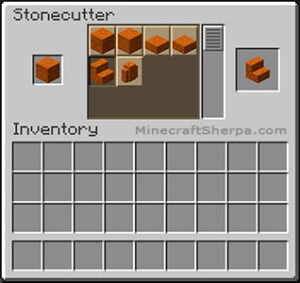 How to make red sandstone stairs in Minecraft - Stonecutter Method