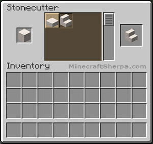 How to make smooth quartz stairs in Minecraft - Stonecutter Method