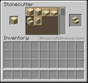 How to make sandstone stairs in Minecraft - Stonecutter Method